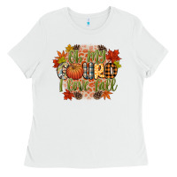 White oh my gourd i love fall Ladies Tee - CowGirlArtShop