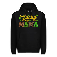 Black lucky mama st patricks day Premium Hoodie - Jasminsmagicworld