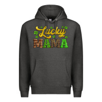 Charcoal Heather lucky mama st patricks day Premium Hoodie - Jasminsmagicworld