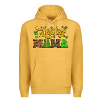 Mustard lucky mama st patricks day Premium Hoodie - Jasminsmagicworld