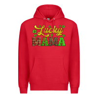 Red lucky mama st patricks day Premium Hoodie - Jasminsmagicworld