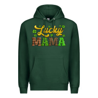 Sports Green lucky mama st patricks day Premium Hoodie - Jasminsmagicworld