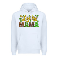 White lucky mama st patricks day Premium Hoodie - Jasminsmagicworld