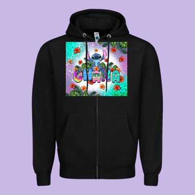 Ohana Stitch Zipper Hoodie Designed By Adodesignshop