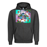 Charcoal Heather ohana stitch Zipper Hoodie - AdoDesignShop