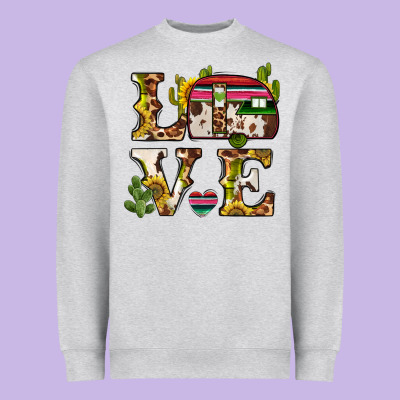 Love Caravan Heavyweight Sweatshirt Designed By Barkaloodesign