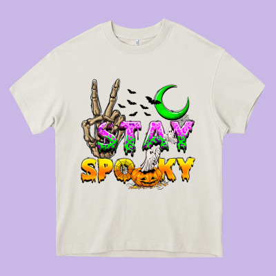 Stay Spooky Heavy Core Tee Designed By Nancycooperartshop