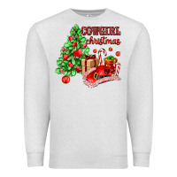 Oatmeal Heather Cowgirl Christmas Premium Sweatshirt - AdoDesignShop