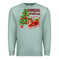 Seafoam Cowgirl Christmas Premium Sweatshirt - AdoDesignShop
