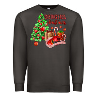 Smoke Cowgirl Christmas Premium Sweatshirt - AdoDesignShop