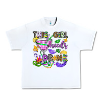 White this girl needs a drink Urban Heavy Tee - OliviaCreatesArt