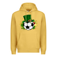 Antique Gold Football Ball Premium Hoodie - CowhideDigitalArt