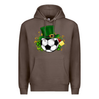 Coffee Football Ball Premium Hoodie - CowhideDigitalArt