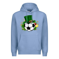 Colony Blue Football Ball Premium Hoodie - CowhideDigitalArt