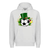 Dove Grey Football Ball Premium Hoodie - CowhideDigitalArt