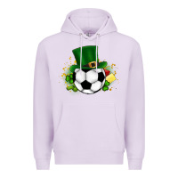 Lilac Football Ball Premium Hoodie - CowhideDigitalArt