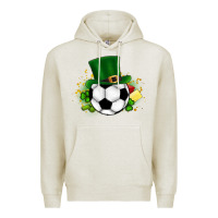Oatmeal Heather Football Ball Premium Hoodie - CowhideDigitalArt