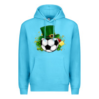 Ocean Blue Football Ball Premium Hoodie - CowhideDigitalArt