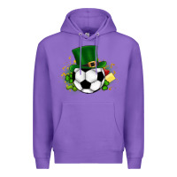 Purple Football Ball Premium Hoodie - CowhideDigitalArt