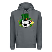 Rock Football Ball Premium Hoodie - CowhideDigitalArt