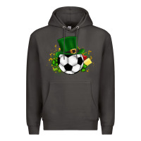 Smoke Football Ball Premium Hoodie - CowhideDigitalArt