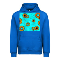 Cobalt turquoise gemstone sunflower Urban Hoodie - JahusDesignShop