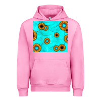 Fuchsia Pink turquoise gemstone sunflower Urban Hoodie - JahusDesignShop