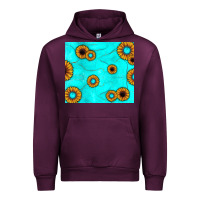 Mauve Wine turquoise gemstone sunflower Urban Hoodie - JahusDesignShop