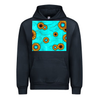 Navy turquoise gemstone sunflower Urban Hoodie - JahusDesignShop