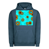 Pigment Midnight Navy turquoise gemstone sunflower Urban Hoodie - JahusDesignShop