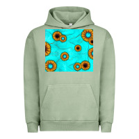 Pigment Oil Green turquoise gemstone sunflower Urban Hoodie - JahusDesignShop