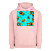 Pigment Salmon turquoise gemstone sunflower Urban Hoodie - JahusDesignShop