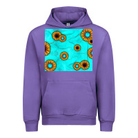 Turquoise Gemstone Sunflower Urban Hoodie | Teevron