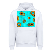 White turquoise gemstone sunflower Urban Hoodie - JahusDesignShop