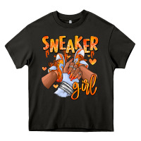 Asphalt orange galaxy sneaker girl afro woman Heavy Core Tee - RanaPortraitStore