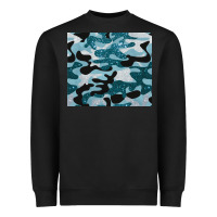 Black blue camouflage glitter Heavyweight Sweatshirt - BarkalooDesign