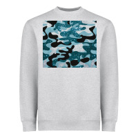 Heather Grey blue camouflage glitter Heavyweight Sweatshirt - BarkalooDesign