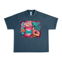 Midnight Navy valentines day coffee cup and sweets Urban Heavy Tee - OliviaCreatesArt