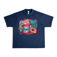 Navy valentines day coffee cup and sweets Urban Heavy Tee - OliviaCreatesArt