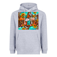 Heather Grey pumpkin nurse with sunflower Heavyweight Hoodie - AdoDesignShop