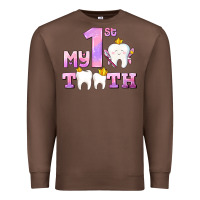 Chestnut my first tooth with teeth for girls Premium Sweatshirt - AdoDesignShop