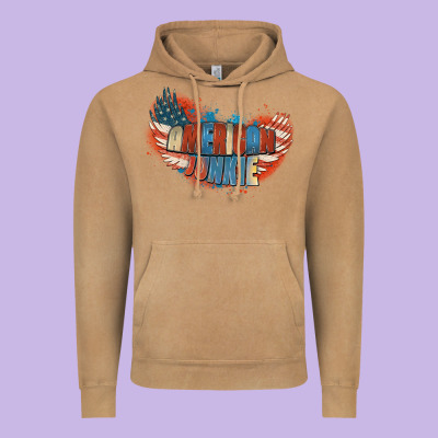 American Junkie 4th Of July Vintage Hoodie Designed By Fadigitalartstudio
