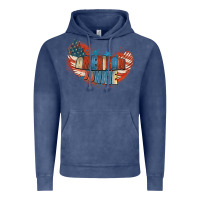 Vintage Denim American junkie 4th of july Vintage Hoodie - FaDigitalArtStudio