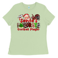 Matcha santas favorite  football player Ladies Tee - CowGirlArtShop