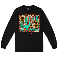 Black virgo turquoise cowhide Long Sleeve Tee - RanaPortraitStore