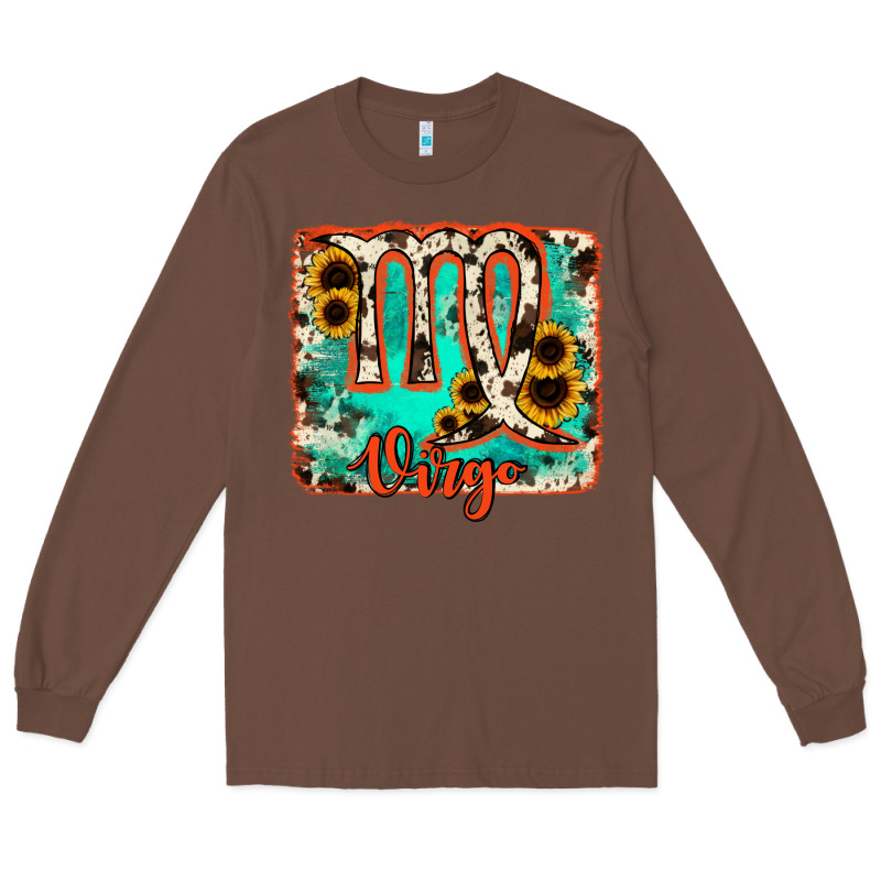 Virgo Turquoise Cowhide Long Sleeve Tee by RanaPortraitStore | Teevron
