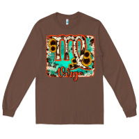 Chestnut virgo turquoise cowhide Long Sleeve Tee - RanaPortraitStore