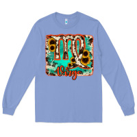 Colony Blue virgo turquoise cowhide Long Sleeve Tee - RanaPortraitStore