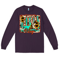 Plum virgo turquoise cowhide Long Sleeve Tee - RanaPortraitStore
