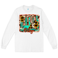 White virgo turquoise cowhide Long Sleeve Tee - RanaPortraitStore